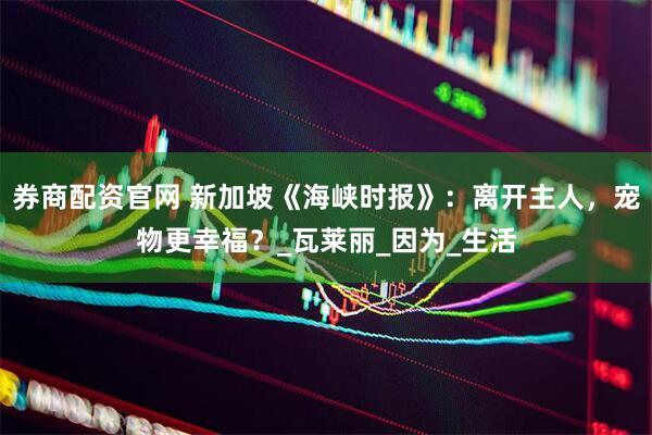 券商配资官网 新加坡《海峡时报》：离开主人，宠物更幸福？_瓦莱丽_因为_生活